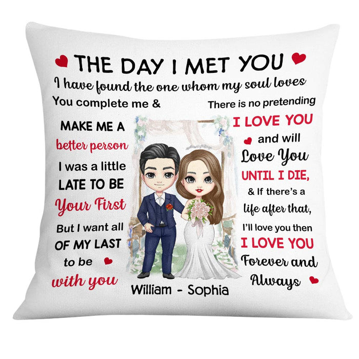 Personalized Wedding Mr And Mrs The Day Pillow JL215 23O28 1