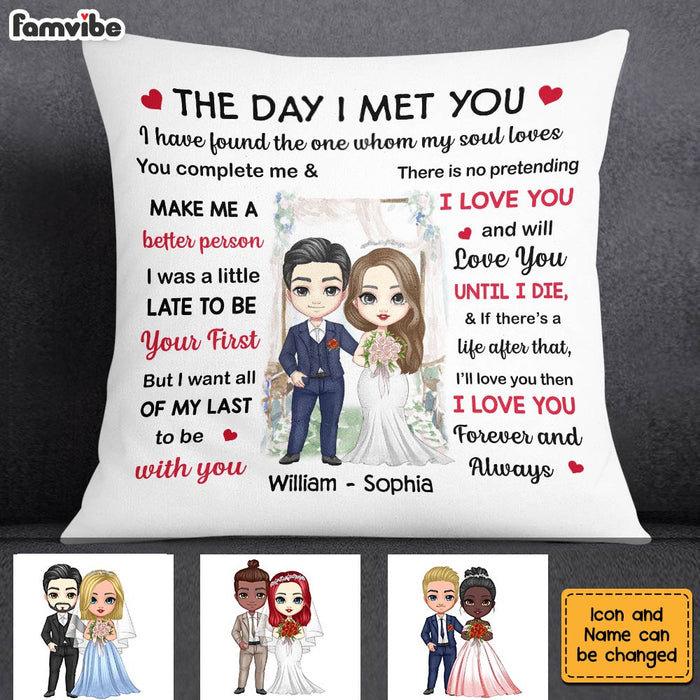 Personalized Wedding Mr And Mrs The Day Pillow JL215 23O28 1