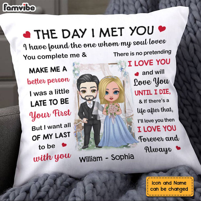 Personalized Wedding Mr And Mrs The Day Pillow JL215 23O28 1