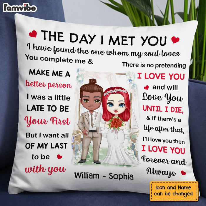 Personalized Wedding Mr And Mrs The Day Pillow JL215 23O28 1