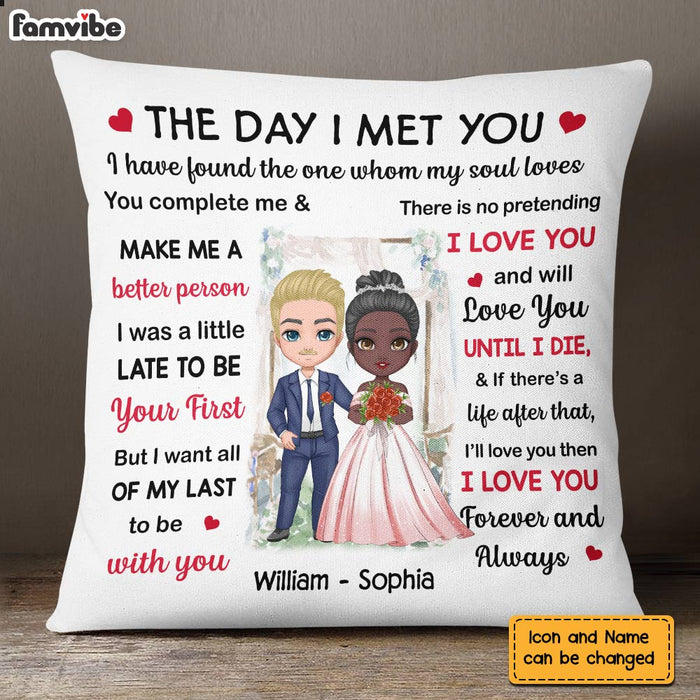 Personalized Wedding Mr And Mrs The Day Pillow JL215 23O28 1