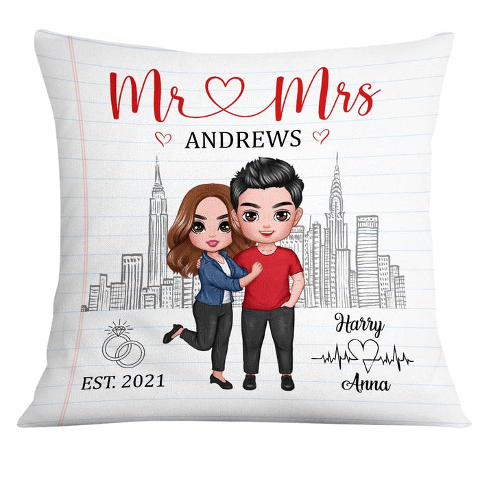 Personalized Mr And Mrs Couple Pillow JL221 23O28 1