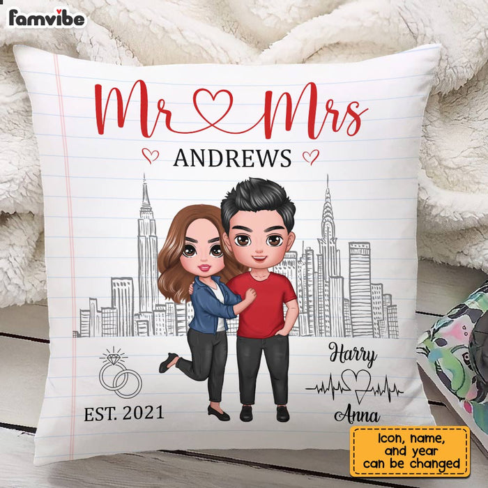 Personalized Mr And Mrs Couple Pillow JL221 23O28 1