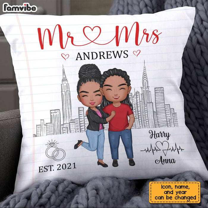 Personalized Mr And Mrs Couple Pillow JL221 23O28 1