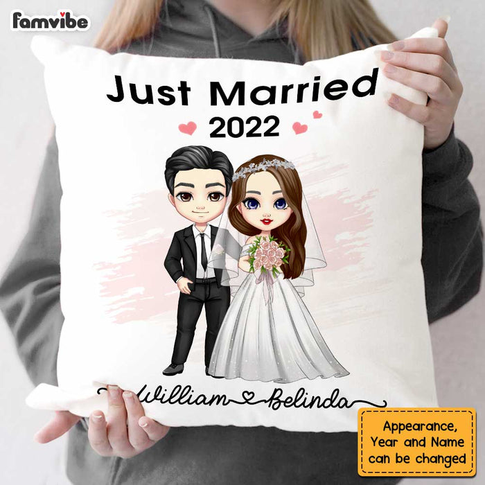 Personalized Newlyweds Just Married Pillow JL219 23O47 1