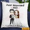 Personalized Newlyweds Just Married Pillow JL219 23O47 1