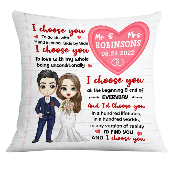 Personalized Wedding Couple Mr & Mrs Pillow JL227 32O28 1