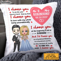 Personalized Wedding Couple Mr & Mrs Pillow JL227 32O28 thumb 1
