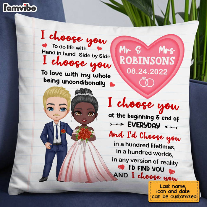Personalized Wedding Couple Mr & Mrs Pillow JL227 32O28 1