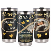 Personalized Anniversary Photo Steel Tumbler JL219 30O31 thumb 1