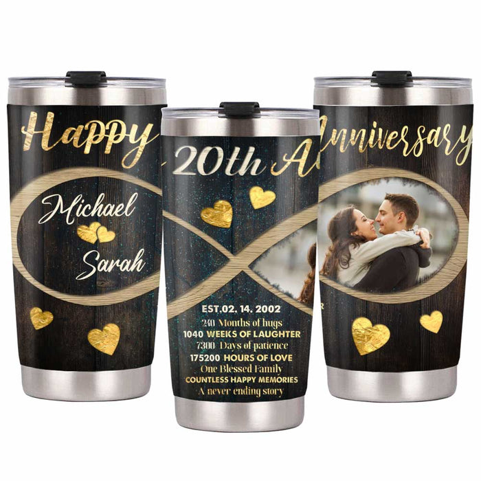Personalized Anniversary Photo Steel Tumbler JL219 30O31 1