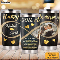 Personalized Anniversary Photo Steel Tumbler JL219 30O31 thumb 1