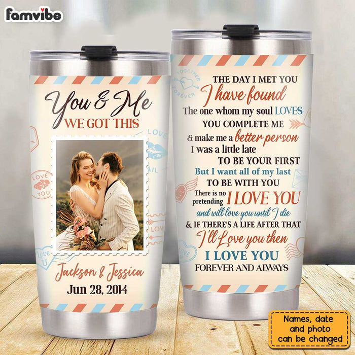 Personalized Couple Photo Love Letter Steel Tumbler JL218 30O31 1