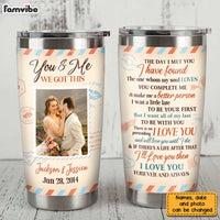Personalized Couple Photo Love Letter Steel Tumbler JL218 30O31 thumb 1