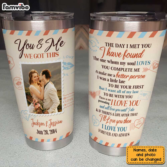 Personalized Couple Photo Love Letter Steel Tumbler JL218 30O31 1