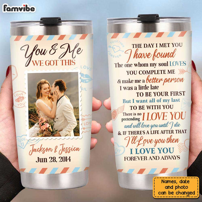 Personalized Couple Photo Love Letter Steel Tumbler JL218 30O31 1