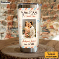 Personalized Couple Photo Love Letter Steel Tumbler JL218 30O31 thumb 1