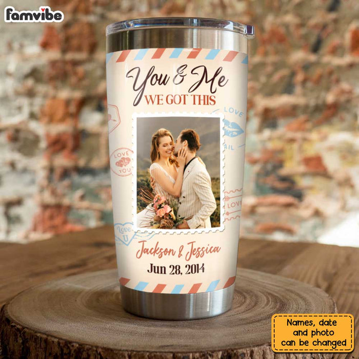 Personalized Couple Photo Love Letter Steel Tumbler JL218 30O31 1