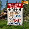 Personalized Forest Cabin Hunting Fishing Flag AG142 30O34 1