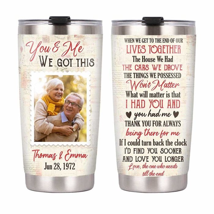 Personalized Couple Photo Steel Tumbler JL217 30O31 1