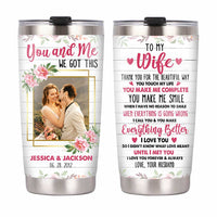 Personalized To My Wife Photo Steel Tumbler JL214 30O31 thumb 1