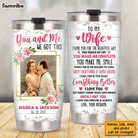Personalized To My Wife Photo Steel Tumbler JL214 30O31 thumb 1