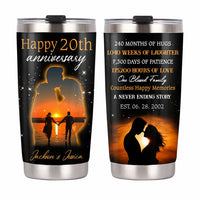 Personalized Anniversary Silhouette Steel Tumbler JL211 30O31 thumb 1