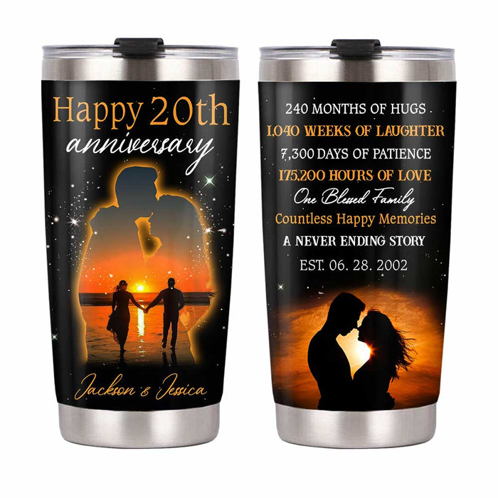Personalized Anniversary Silhouette Steel Tumbler JL211 30O31 1