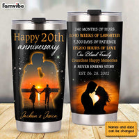 Personalized Anniversary Silhouette Steel Tumbler JL211 30O31 thumb 1