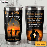 Personalized Anniversary Silhouette Steel Tumbler JL211 30O31 thumb 1