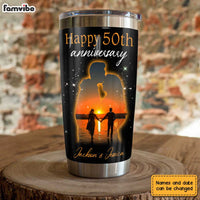 Personalized Anniversary Silhouette Steel Tumbler JL211 30O31 thumb 1
