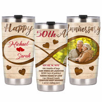 Personalized Anniversary Photo Steel Tumbler JL2110 30O31 thumb 1