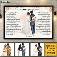 Personalized Our Vows Wedding Couple Poster JL225 32O34 thumb 1