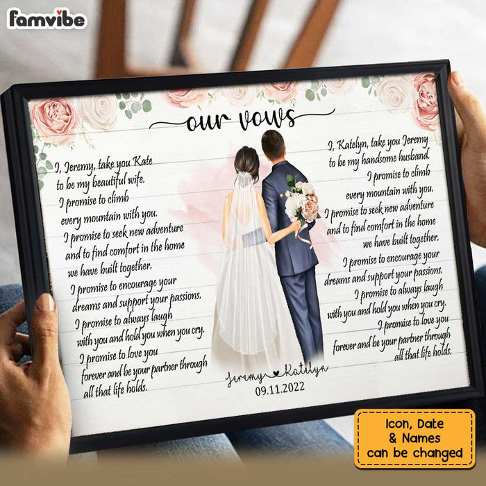 Personalized Our Vows Wedding Couple Poster JL225 32O34 1