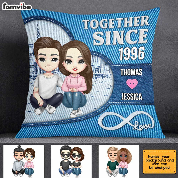 Personalized Couple Together Since Retro Pillow JL221 58O31 1