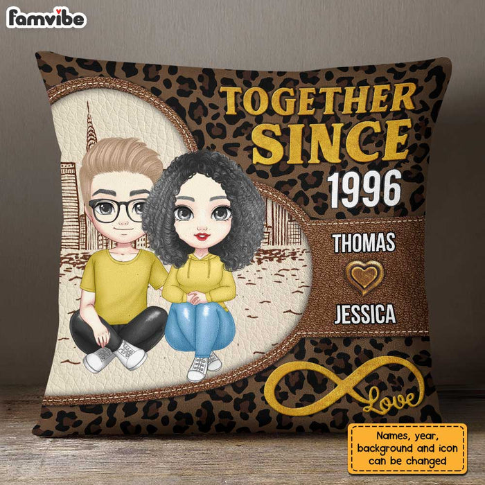 Personalized Couple Together Since Retro Pillow JL221 58O31 1