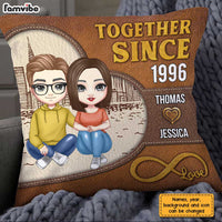 Personalized Couple Together Since Retro Pillow JL221 58O31 thumb 1