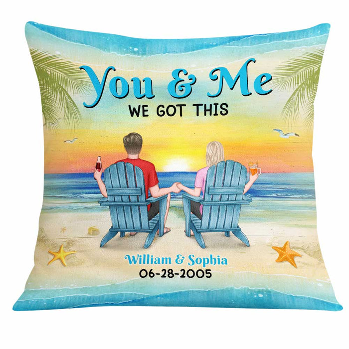 Personalized Couple Beach Pillow JL225 30O31 1