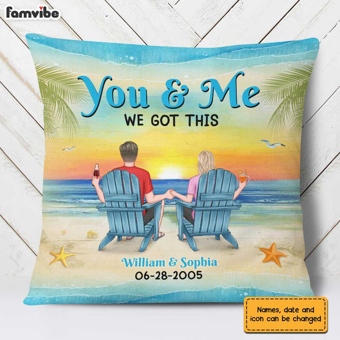 Personalized Couple Beach Pillow JL225 30O31 1