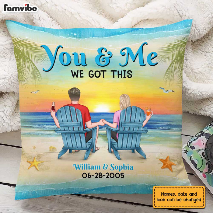 Personalized Couple Beach Pillow JL225 30O31 1