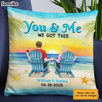 Personalized Couple Beach Pillow JL225 30O31 thumb 1
