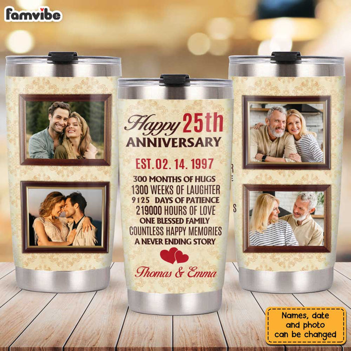 Personalized Couple Anniversary Photo Steel Tumbler JL2211 30O31 1