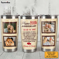 Personalized Couple Anniversary Photo Steel Tumbler JL2211 30O31 thumb 1