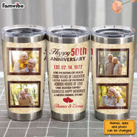 Personalized Couple Anniversary Photo Steel Tumbler JL2211 30O31 thumb 1