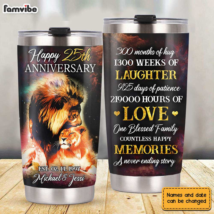 Personalized Anniversary Lion Steel Tumbler JL2210 30O31 1