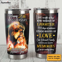 Personalized Anniversary Lion Steel Tumbler JL2210 30O31 thumb 1