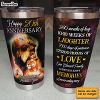 Personalized Anniversary Lion Steel Tumbler JL2210 30O31 thumb 1