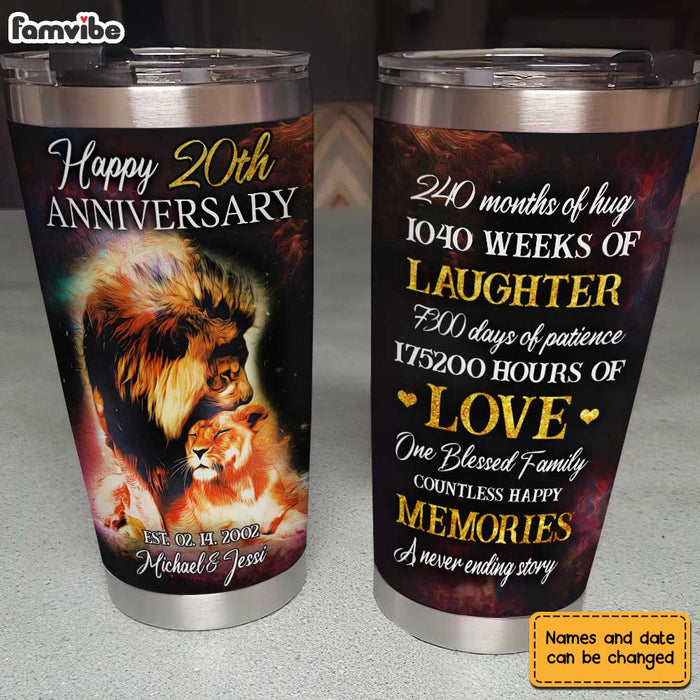 Personalized Anniversary Lion Steel Tumbler JL2210 30O31 1