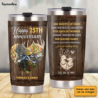 Personalized Deer Anniversary Steel Tumbler JL228 30O31 thumb 1