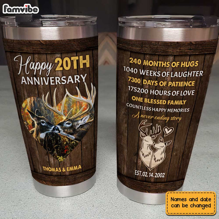 Personalized Deer Anniversary Steel Tumbler JL228 30O31 1